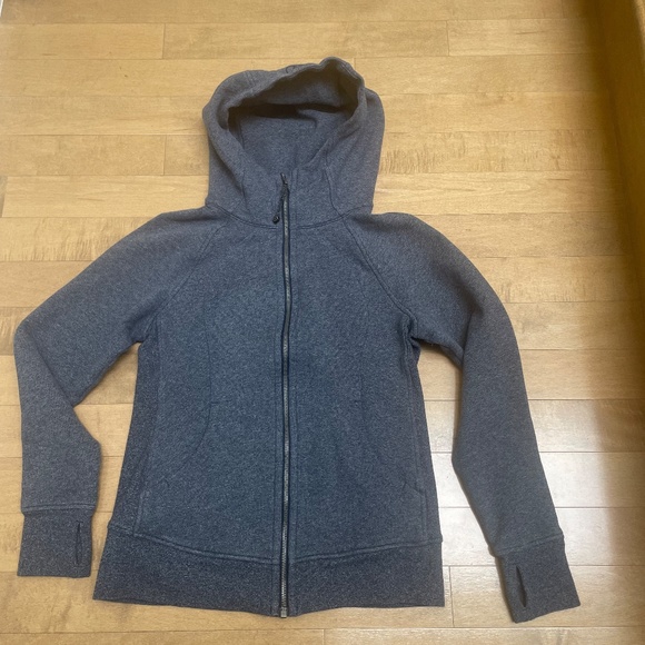 Lululemon Scuba Hoodie *Light Cotton Fleece Heathered Gatsby Blue - Picture 4 of 5